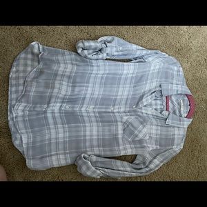 Vici grey/white plaid soft button up shirt